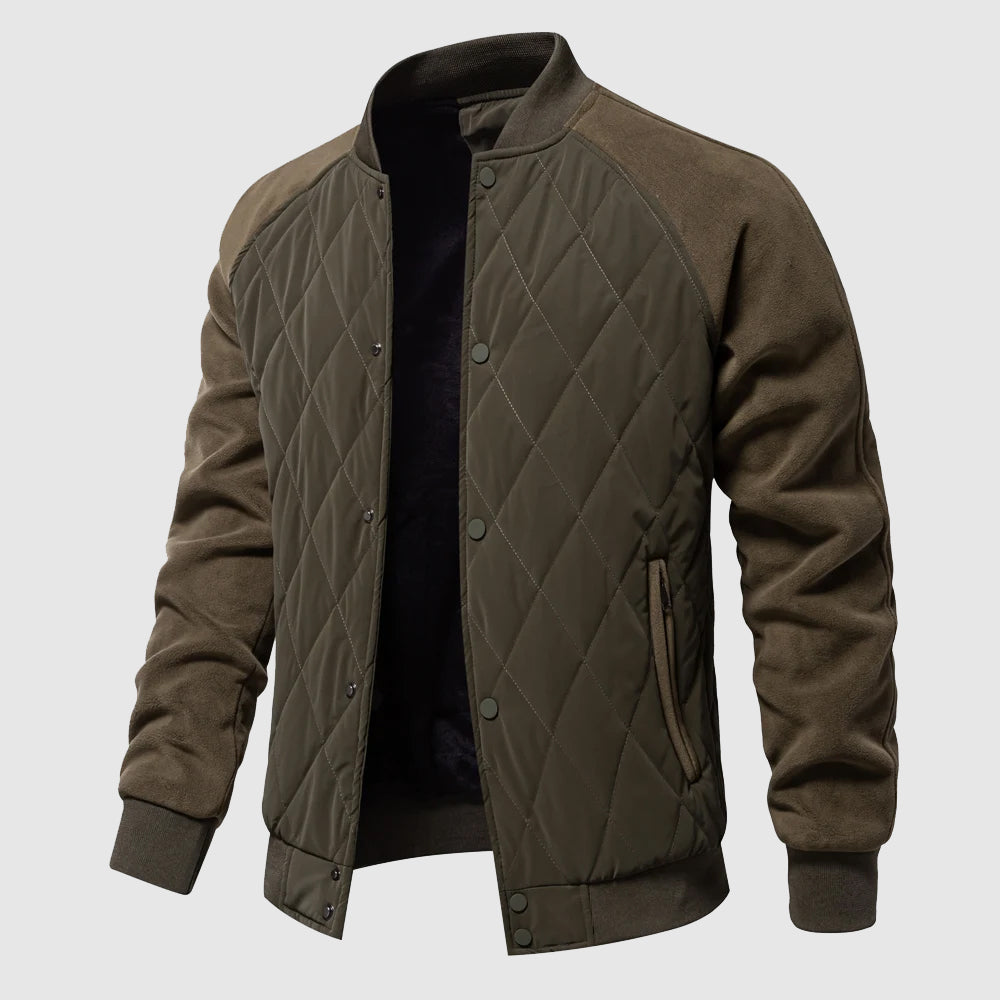 Women's Fleece Bomber Jacket Soft Cozy Navy - VibreMode