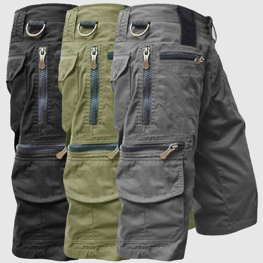 Men's Cargo Shorts Multi Zip Pockets