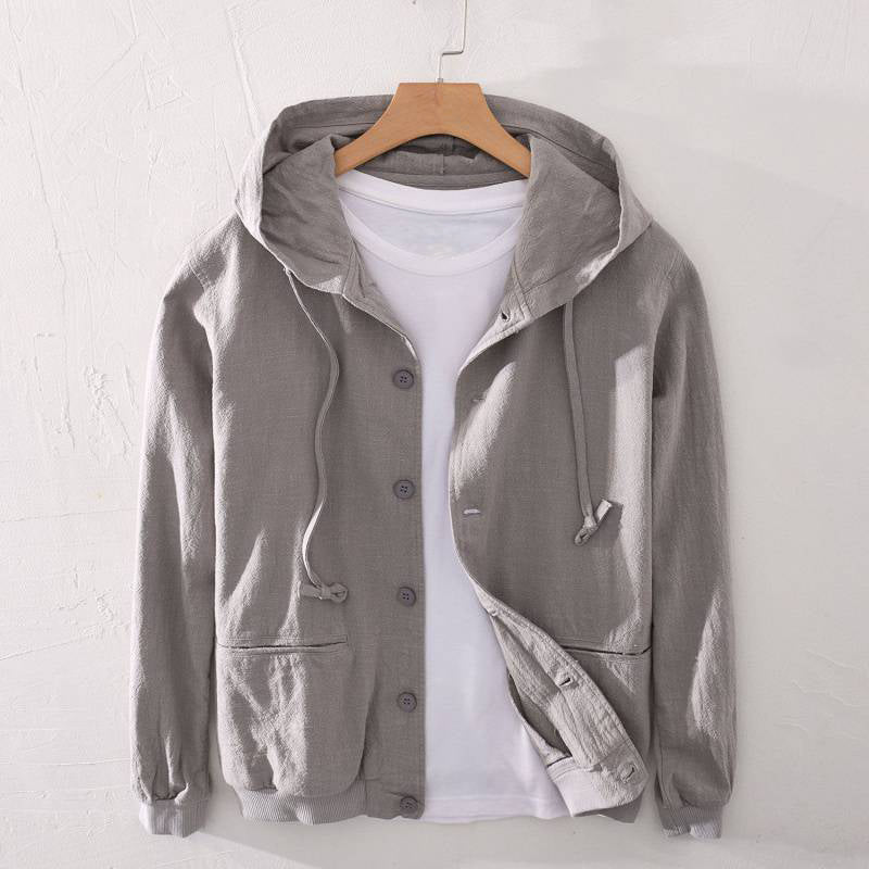 Women's Ramie Spring Jacket Lightweight Breathable Beige