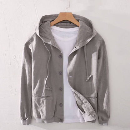 Women's Ramie Spring Jacket Lightweight Breathable Beige