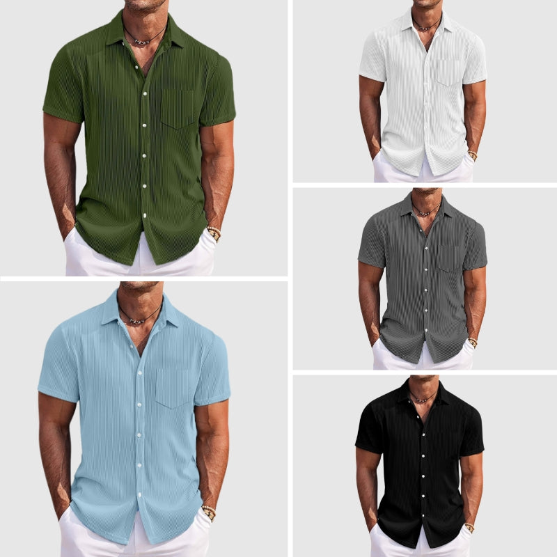 Men's Button Down Shirt Cotton Chest Pocket