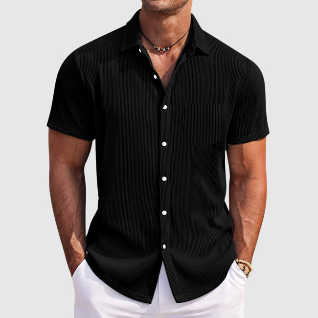 Men's Button Down Shirt Cotton Chest Pocket