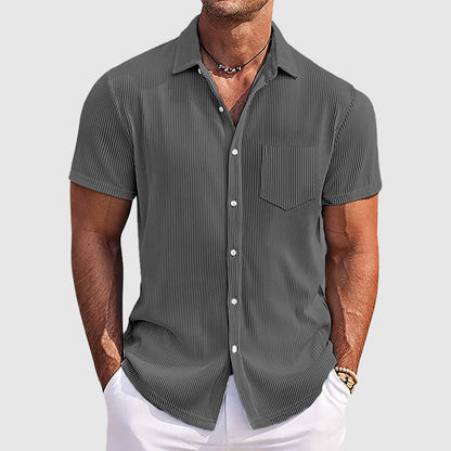 Men's Button Down Shirt Cotton Chest Pocket