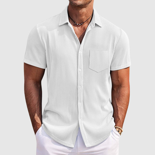 Men's Button Down Shirt Cotton Chest Pocket