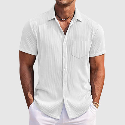 Men's Button Down Shirt Cotton Chest Pocket