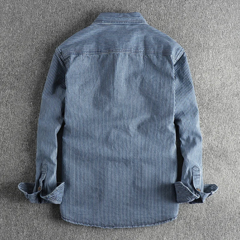 Men's Long Sleeve Stripe Shirt