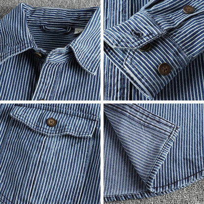 Men's Long Sleeve Stripe Shirt
