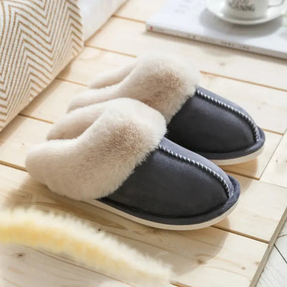 Thick Sole Velvet Slippers for Men and Women – Cozy & Non-Slip Comfort