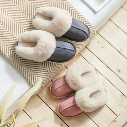 Thick Sole Velvet Slippers for Men and Women – Cozy & Non-Slip Comfort