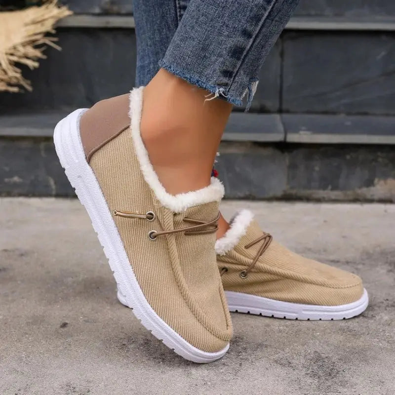 Women's Velvet Winter Shoes Comfortable - VibreMode
