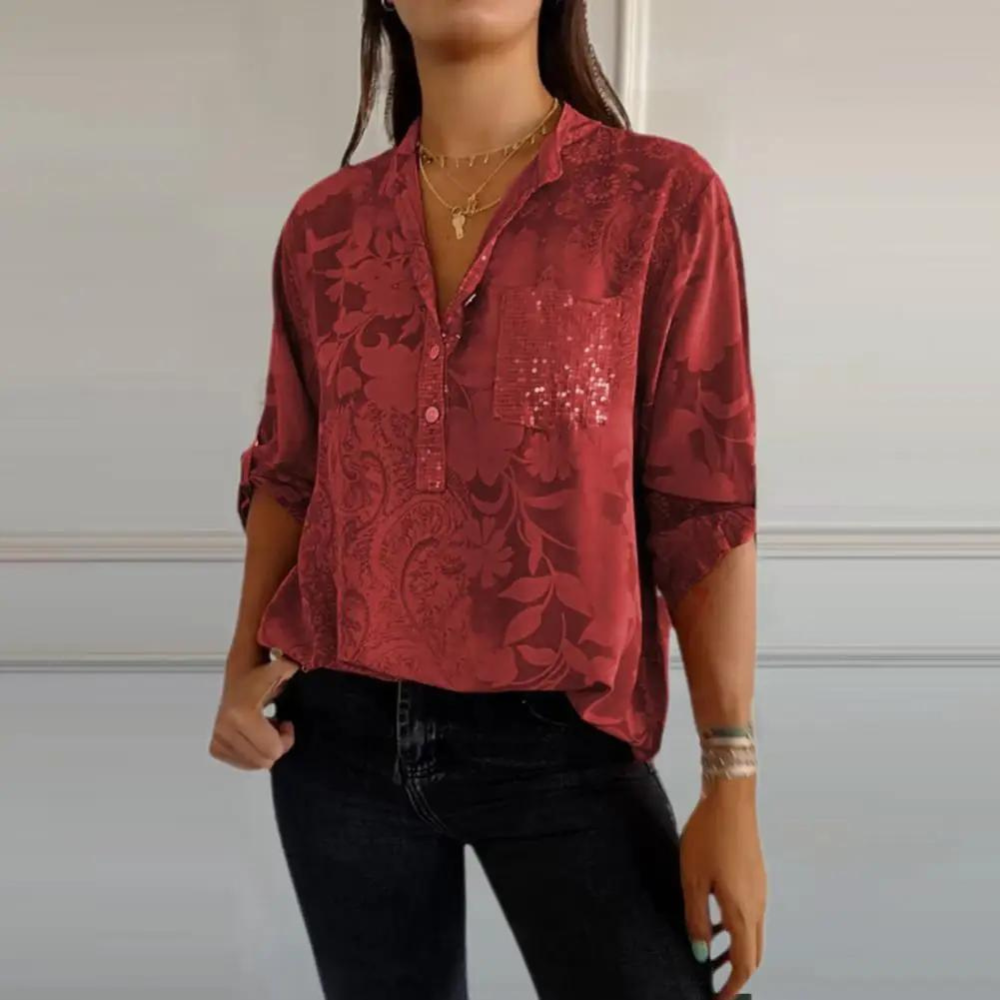 Women's Loose Fit Floral Blouse