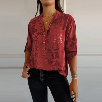 Women's Loose Fit Floral Blouse
