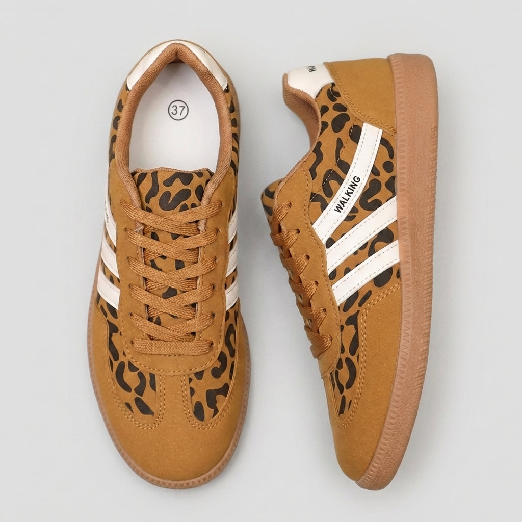 Men's Low- Lace-Up Sneakers Striped Detail