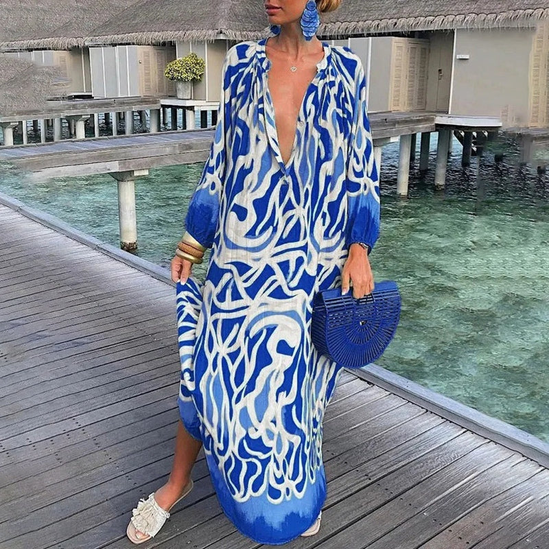 Women's Beach Cover Up Loose Fit Abstract Print