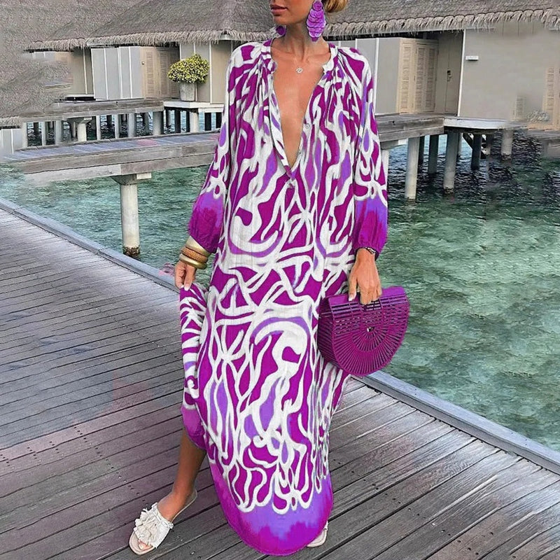 Women's Beach Cover Up Loose Fit Abstract Print