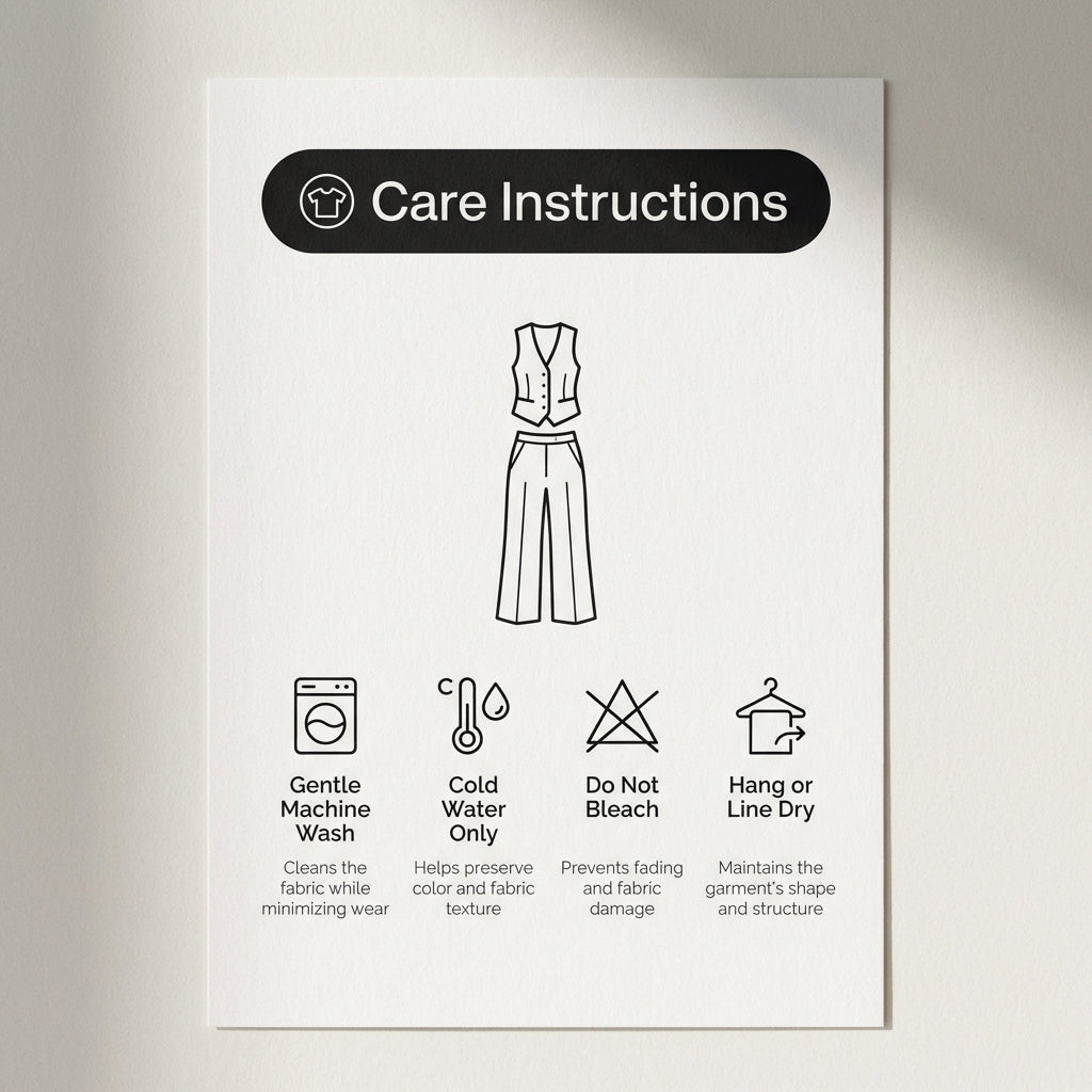 Linen Texture Vest And Trousers Set