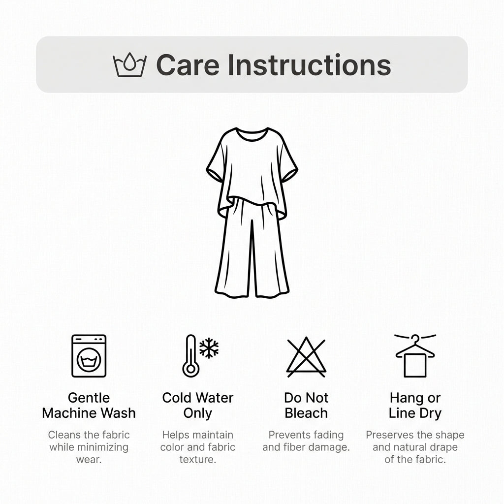Women's Linen Two Piece Wide Leg Pants Set