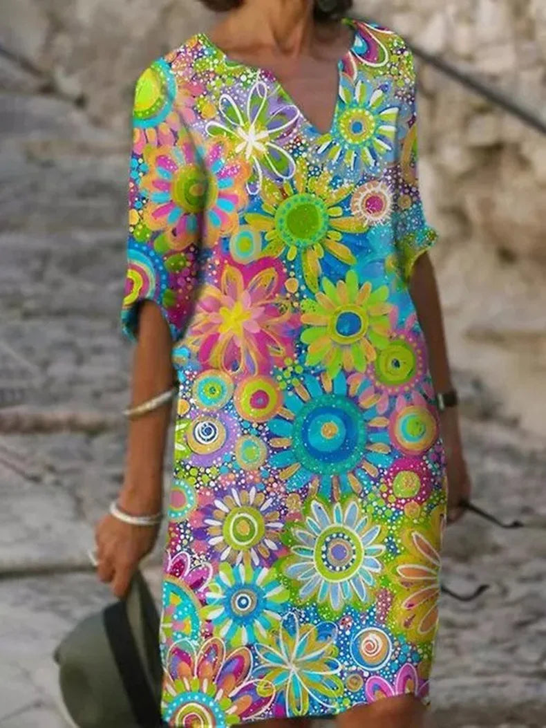 Pretty Floral Maxi Women's Summer Dress