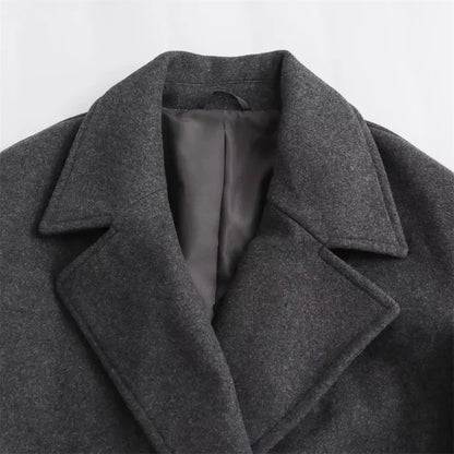 Women's Double Breasted Long Coat Tailored