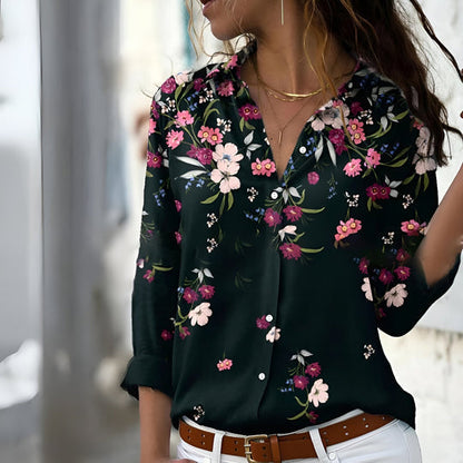 Trista Women's Patterned Blouse Casual - VibreMode