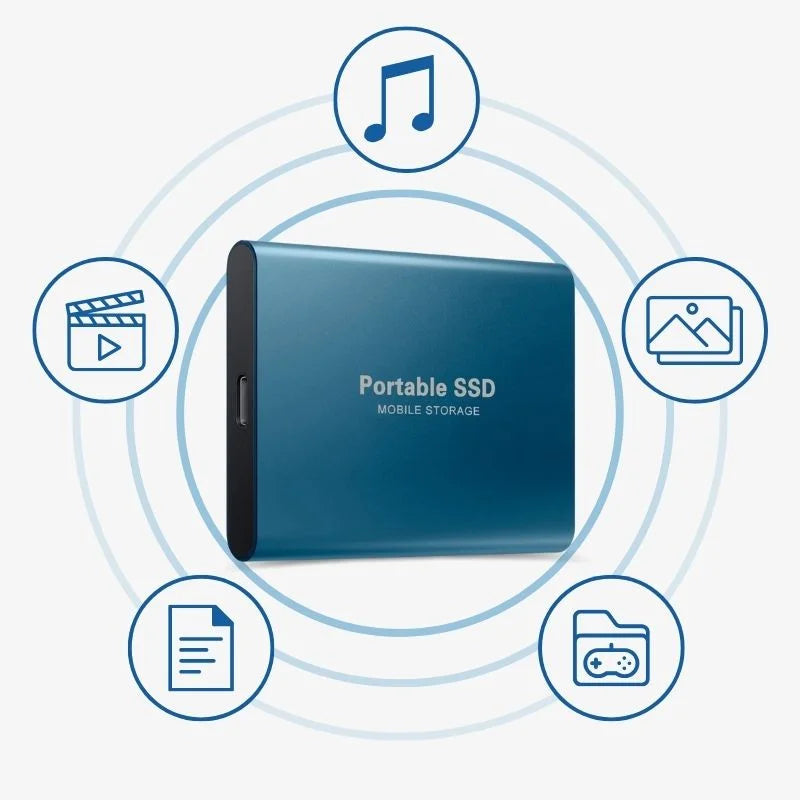 External Aluminum SSD Storage Super Fast 2TB