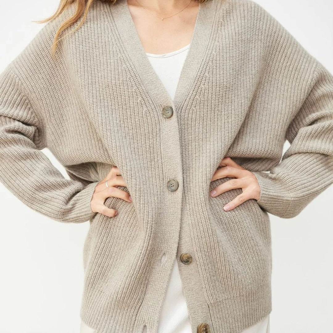 Pastel Pink Ladies Spring Knit Cardigan