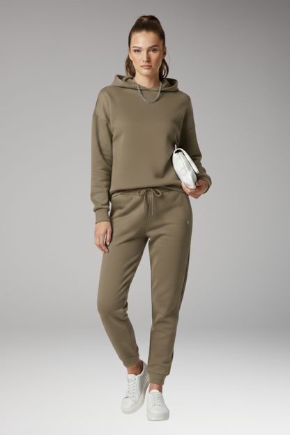 Women's Jogging Pants Adjustable Waist Ribbed Cuffs