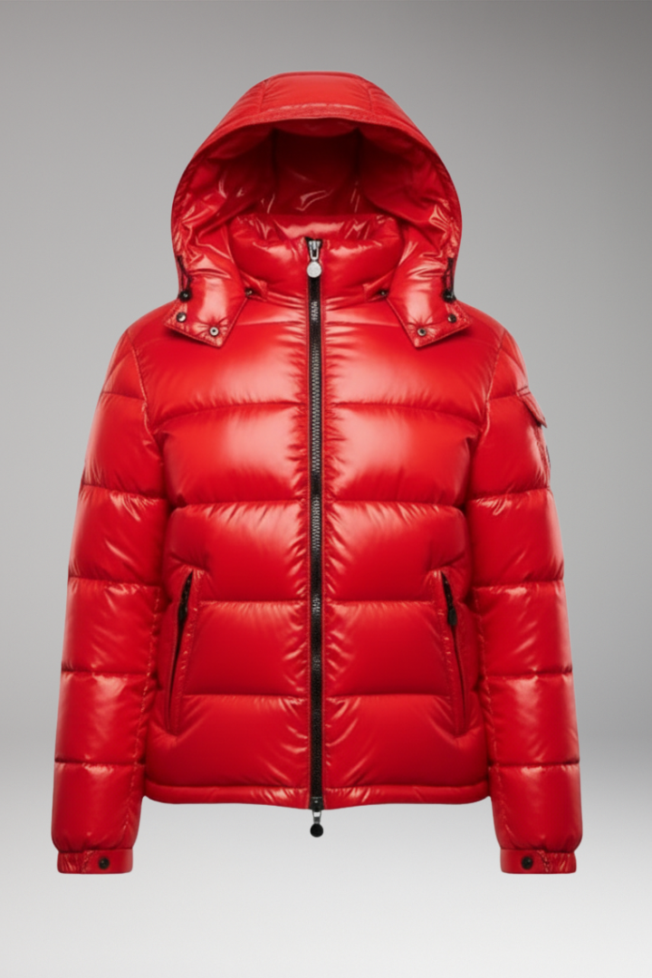 Unisex Puffer Jacket Quilted Hooded Black - VibreMode