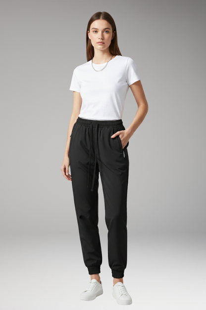 Women's Adjustable Waist Trousers with Lining - VibreMode