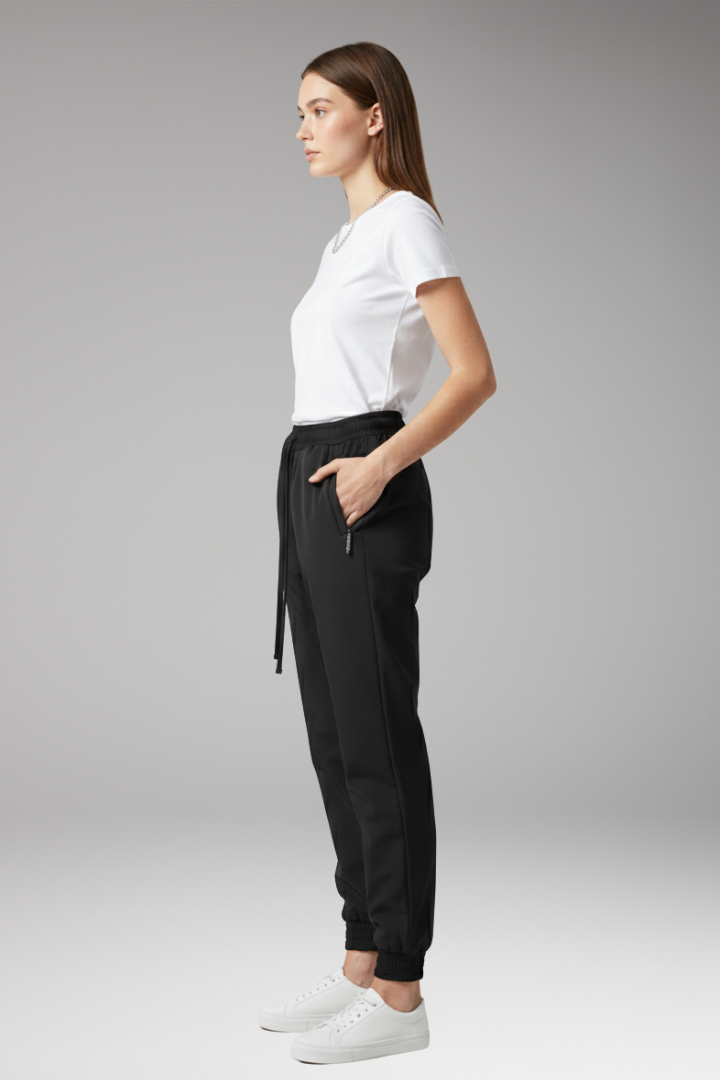Women's Adjustable Waist Trousers with Lining