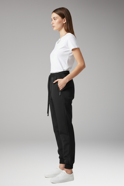 Women's Adjustable Waist Trousers with Lining
