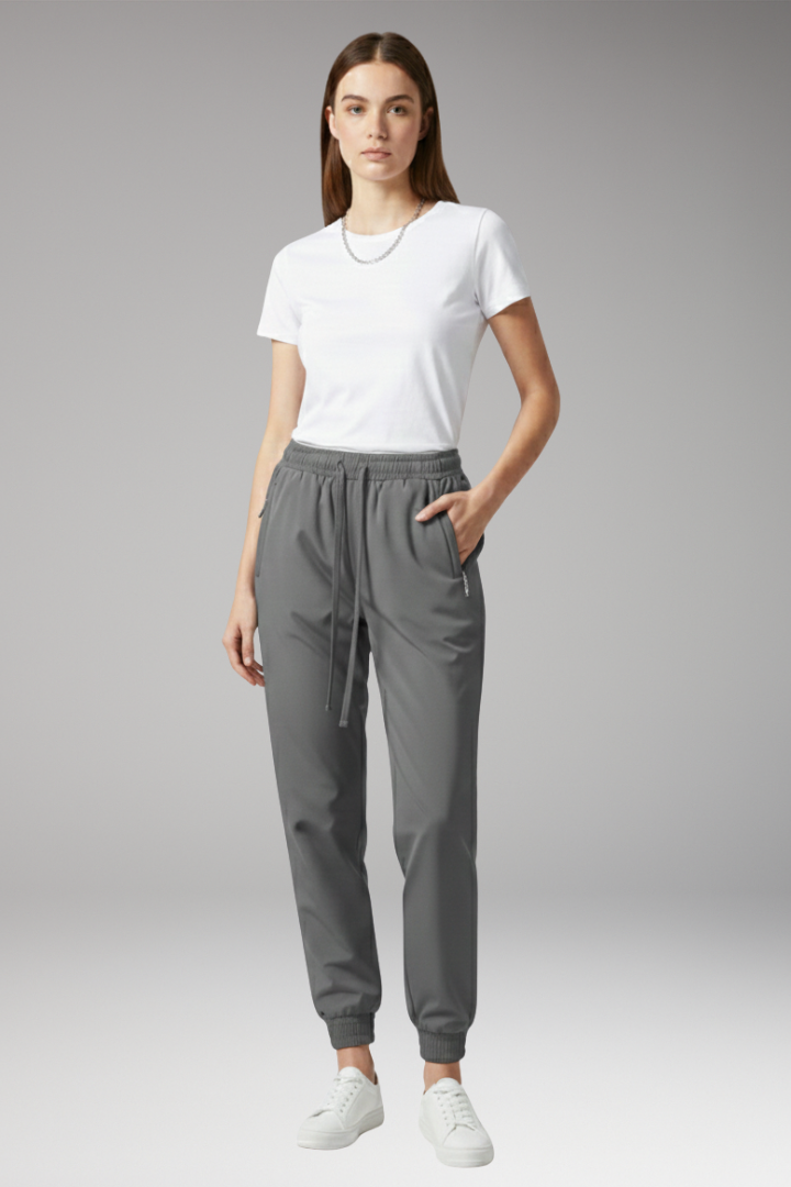 Women's Adjustable Waist Trousers with Lining