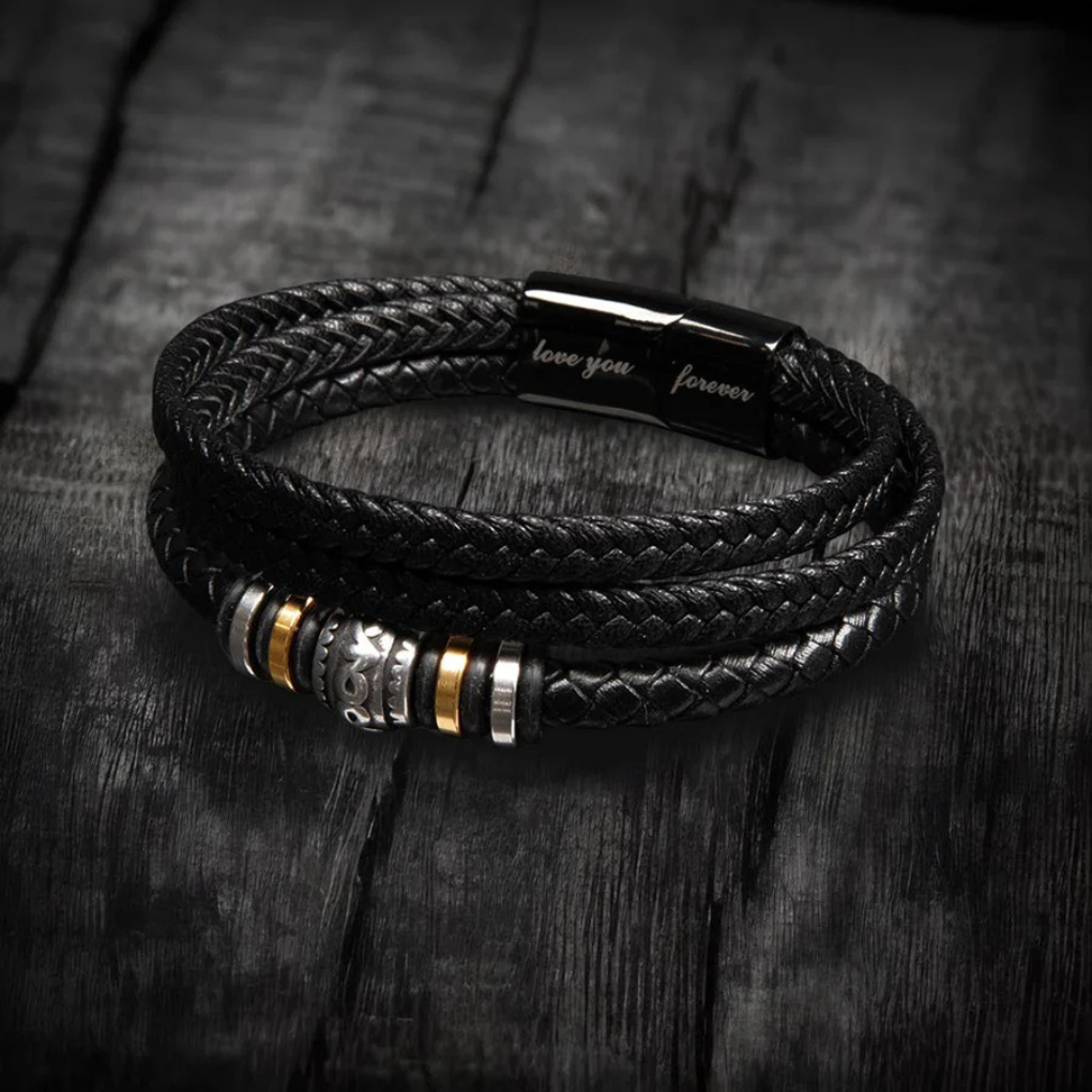 Men's Leather Bracelet Masculine Design