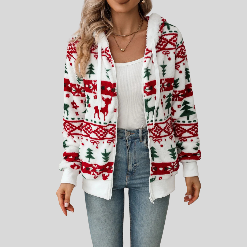 Women's Christmas Hoodie Sweater - VibreMode