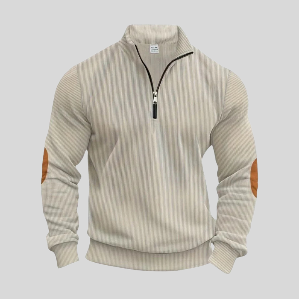 Men's Pullover Sweater Ribbed Cuffs - VibreMode