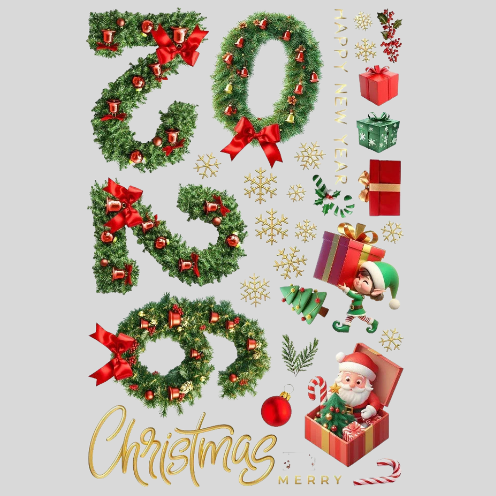 Christmas Window Clings Stickers - VibreMode