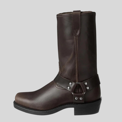 Men's Western Cowboy Boots Leather Brown