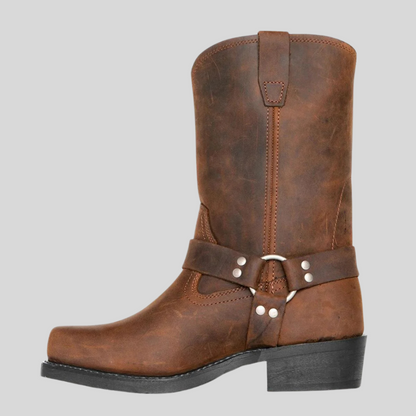 Men's Western Leather Boots - VibreMode