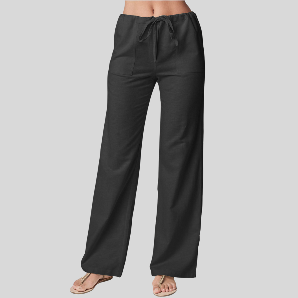 Women's Wide Leg Cotton Linen Pants