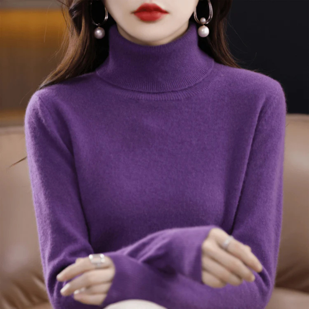 Women's Fine Knit Turtleneck Sweater