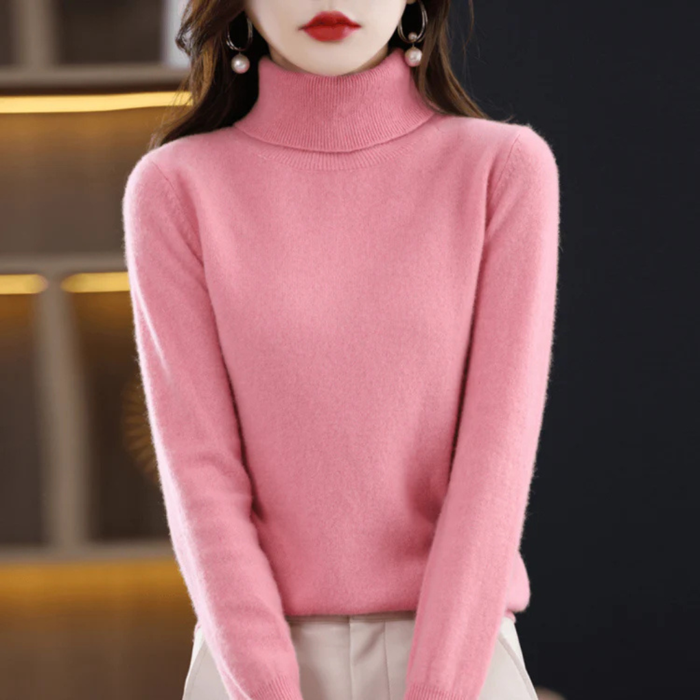 Women's Fine Knit Turtleneck Sweater