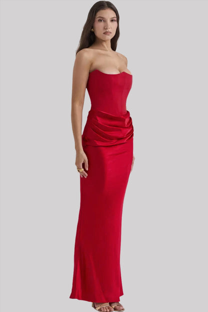 Elegant Cold Shoulder Long Dress