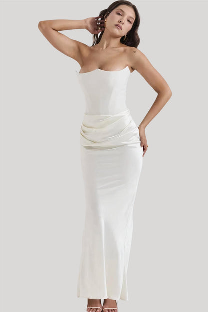 Elegant Cold Shoulder Long Dress