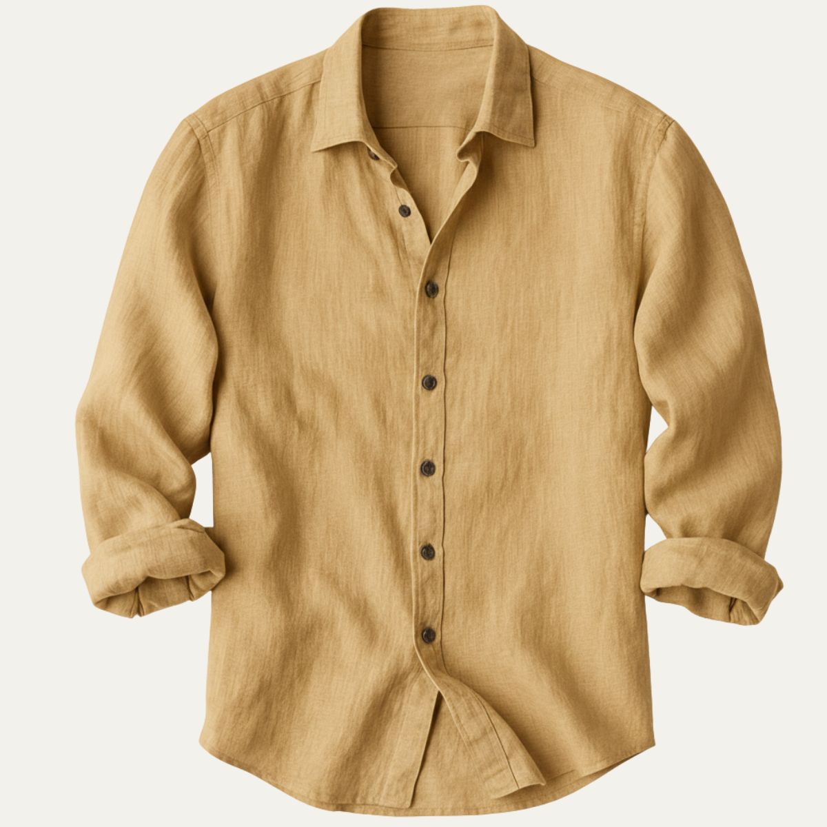 Men's Long Sleeve Linen Shirt Vintage Style