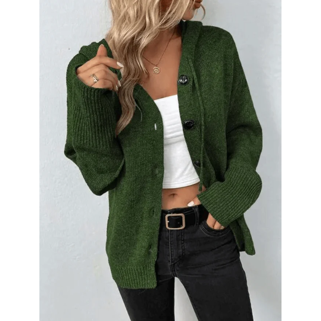 Women's Relaxed Fit Cardigan Soft Knit Beige