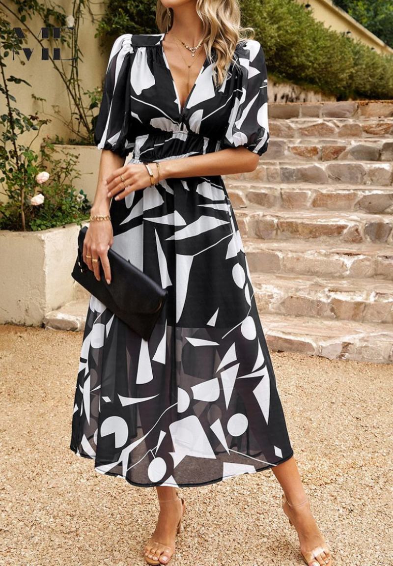 Chic Ladies Floral Sundress Dress