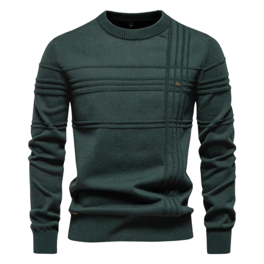 Classic Plaid Crew Neck Sweater