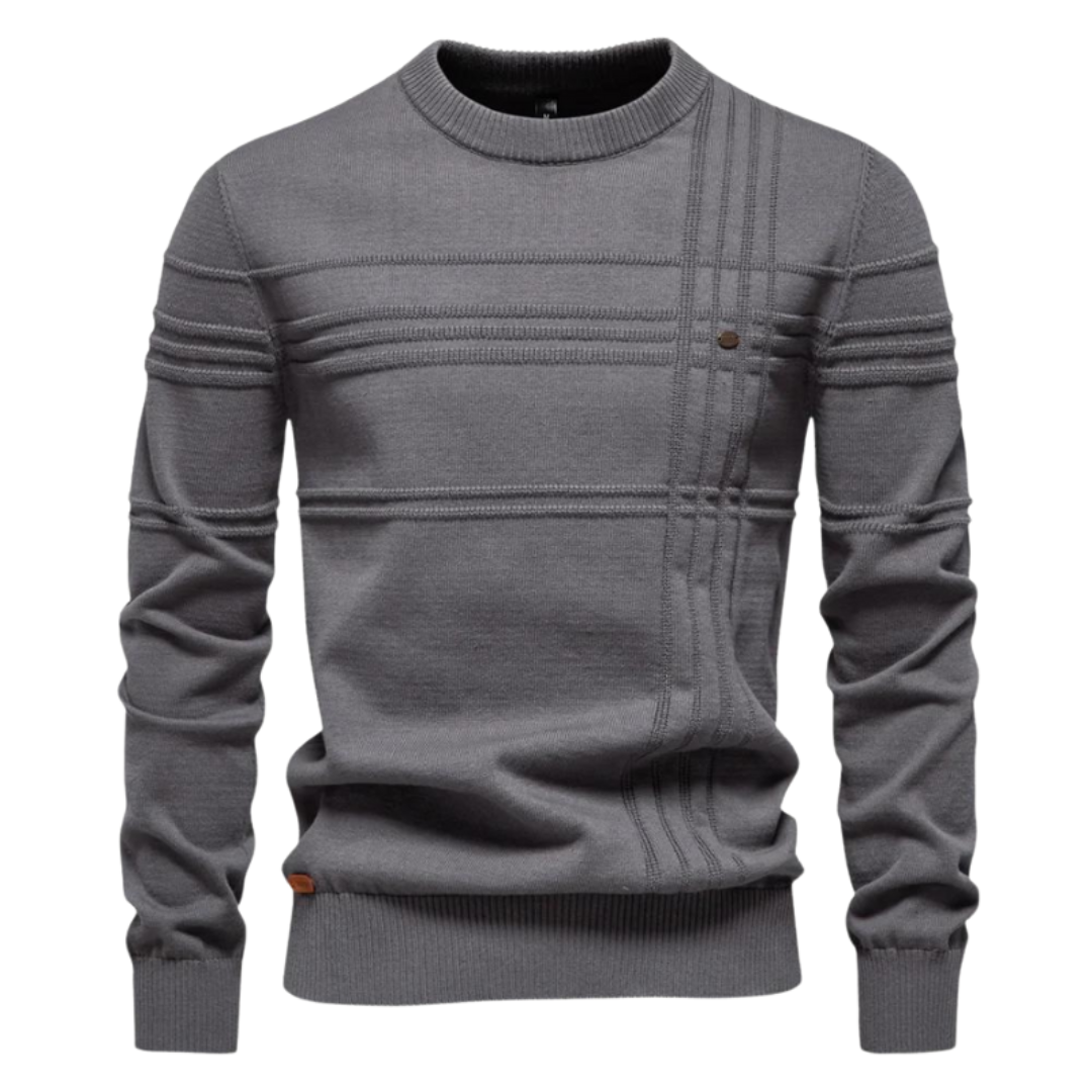 Men's Checkered Wool Sweater