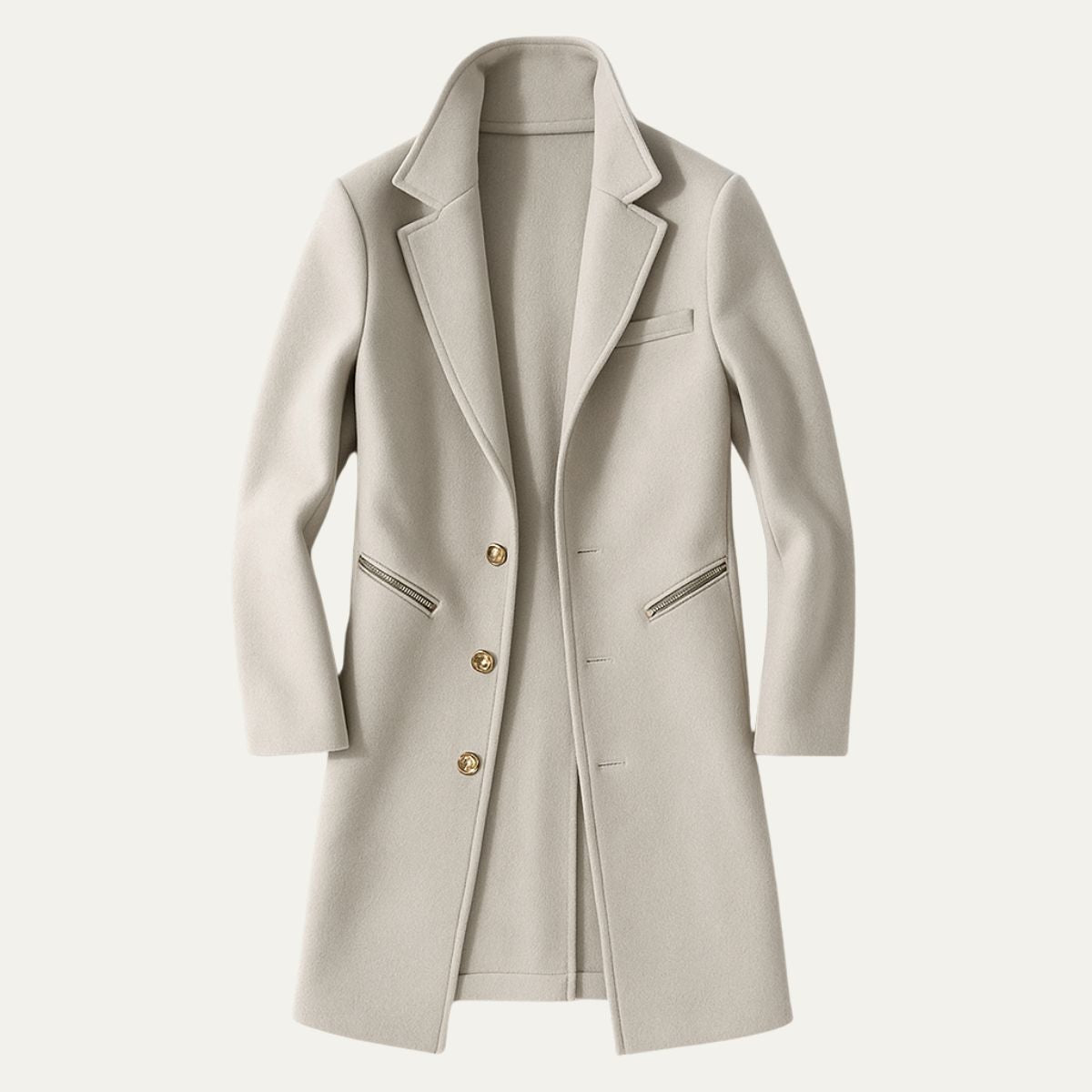 Men's Long Trench Coat Waterproof