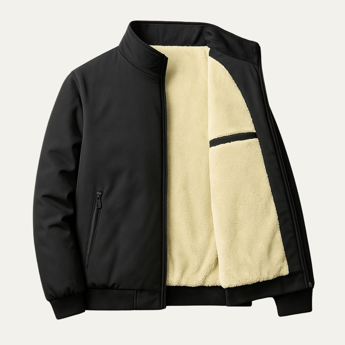 Men's Waterproof Fleece Jacket Windbreaker